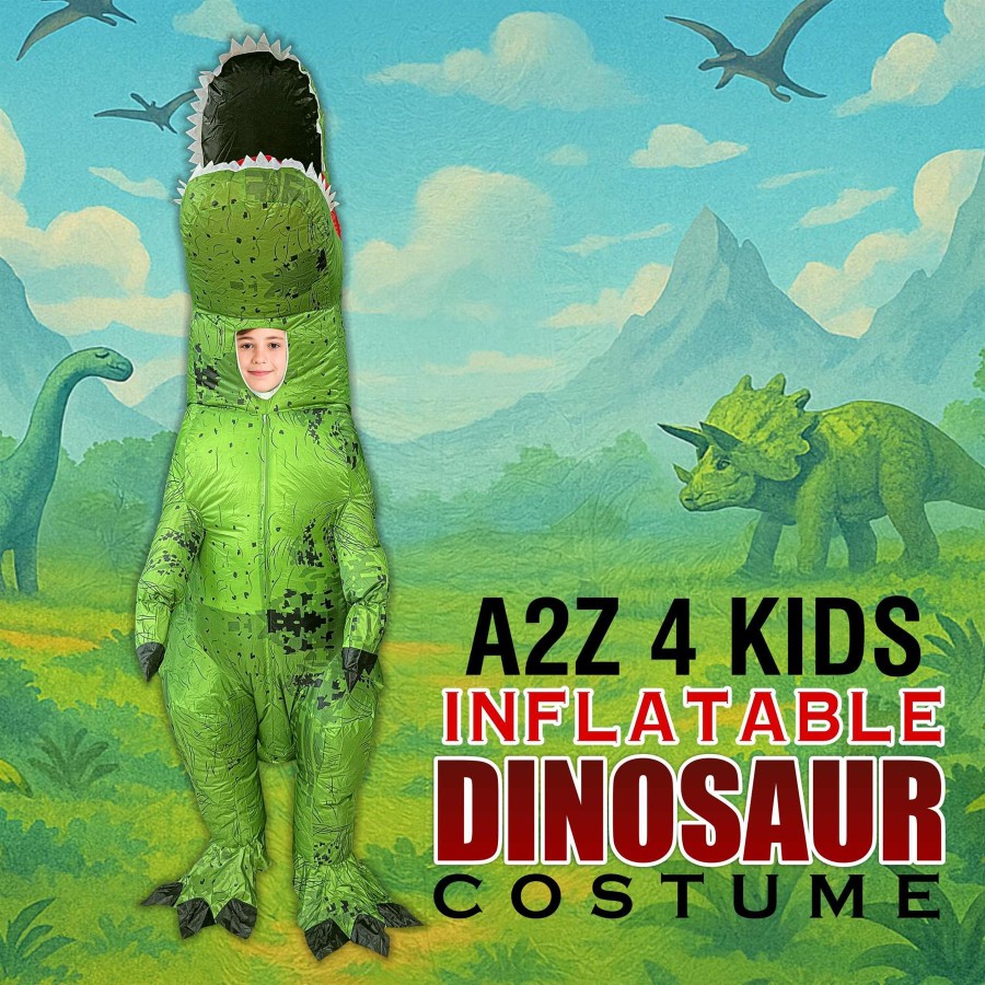 Click to view product details and reviews for Kids Inflatable Dinosaur Costume Boys Girls T Rex Halloween Fancy Dress Age 8 12.