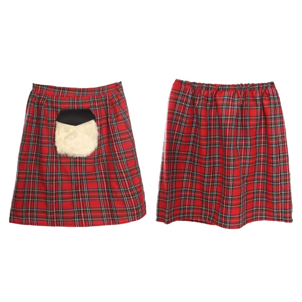 Adults Red Tartan Kilt with Sporran Pocket