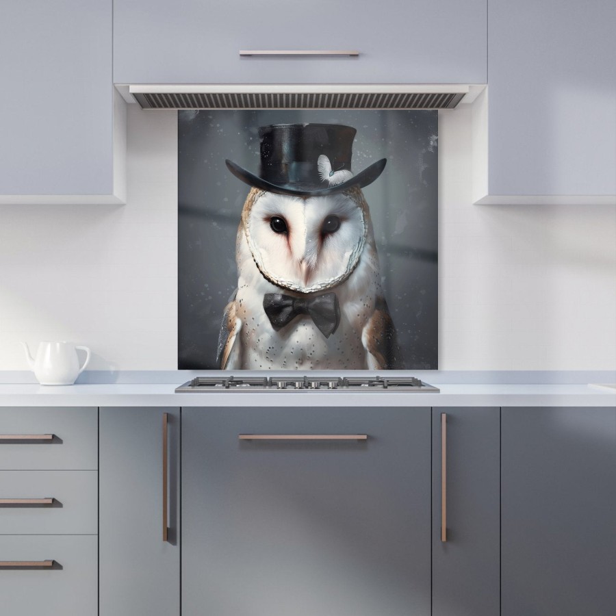 Click to view product details and reviews for Owl In A Top Hat Kitchen Splashback W600mm X H600mm.