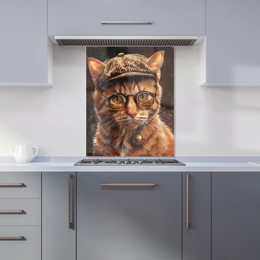 Click to view product details and reviews for Dapper Ginger Cat With Cap Kitchen Splashback W600mm X H750mm.