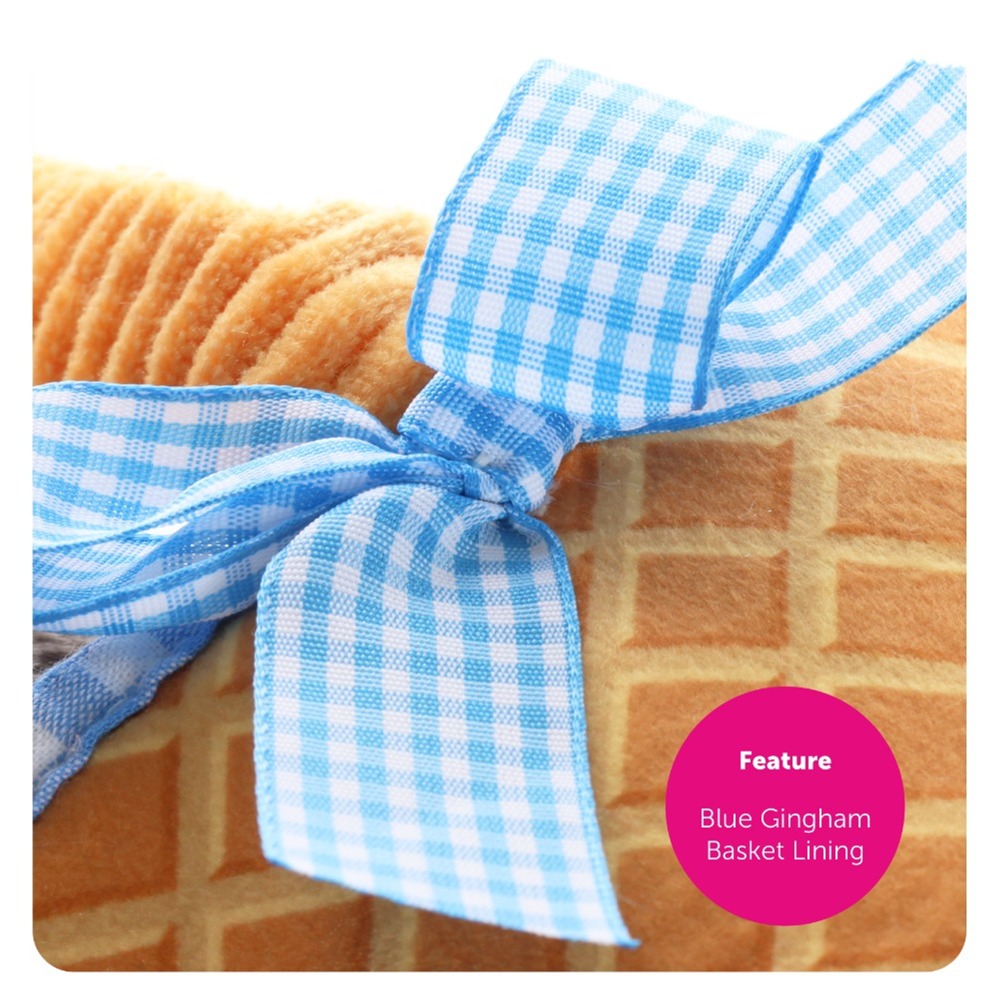 Soft Gingham Basket & Toto Dog Toy Set