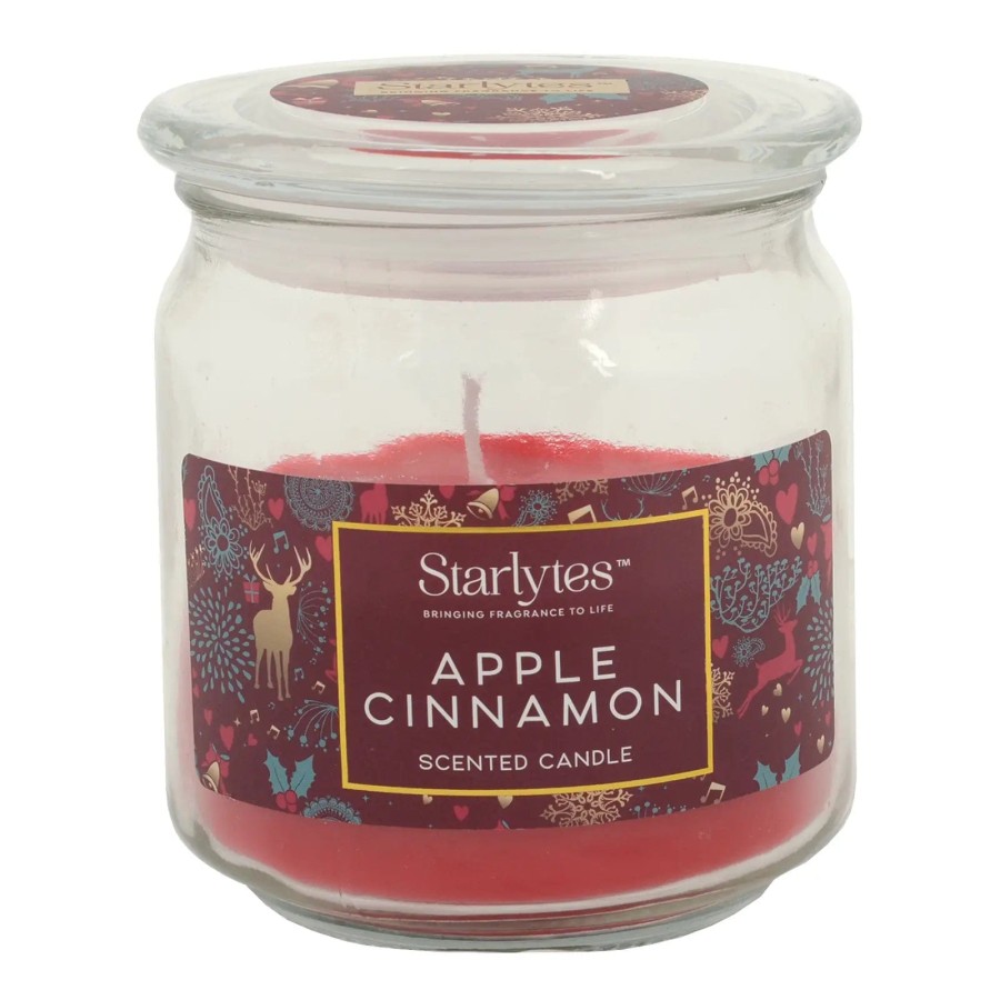 Click to view product details and reviews for Starlytes Christmas Scented Candle Glass Jar With Lid 227g Apple Cinnamon.