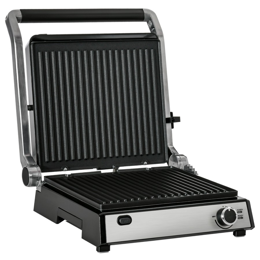 Homcom Health Grill Panini Press 2000w W 180 Degrees Open Non Stick Plate