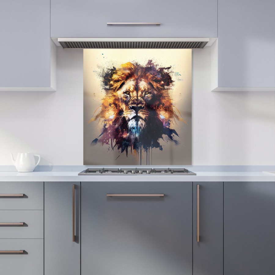 Click to view product details and reviews for Majestic Lion Face Splashart Kitchen Splashback W700mm X H750mm.