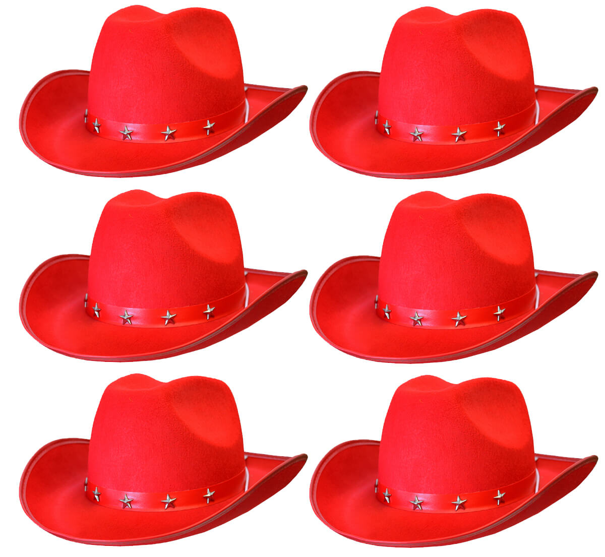 Click to view product details and reviews for Childs Red Studded Cowboy Hat Pack Of 6.
