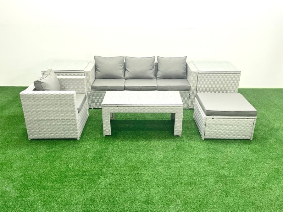 Click to view product details and reviews for Fimous Outdoor Rattan Garden Furniture Set With Grey Cushions Luxury 5 Seater With Chair And Coffee Table For Conservatory Patio. Click to view product details and reviews for Fimous Outdoor Rattan Garden Furniture Set With Grey Cushions Luxury 5 Seater With Chair And Coffee Table For Conservatory Patio.