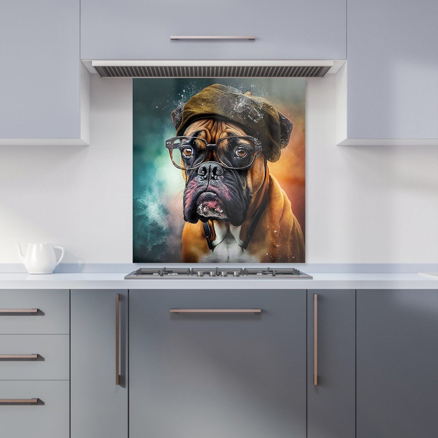 Click to view product details and reviews for Boxer Dog Splashart Kitchen Splashback W700mm X H750mm.