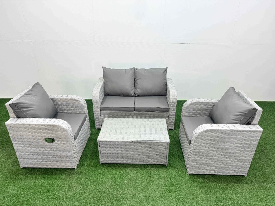 Click to view product details and reviews for Fimous Light Grey Pe Wicker Rattan Garden Furniture Set Sofa Set Reclining Adjustable Chair Rectangular Coffee Table 4 Seater. Click to view product details and reviews for Fimous Light Grey Pe Wicker Rattan Garden Furniture Set Sofa Set Reclining Adjustable Chair Rectangular Coffee Table 4 Seater.