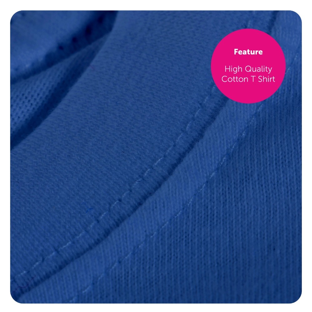 3 Pack Black, White & Blue Crew Neck T Shirts