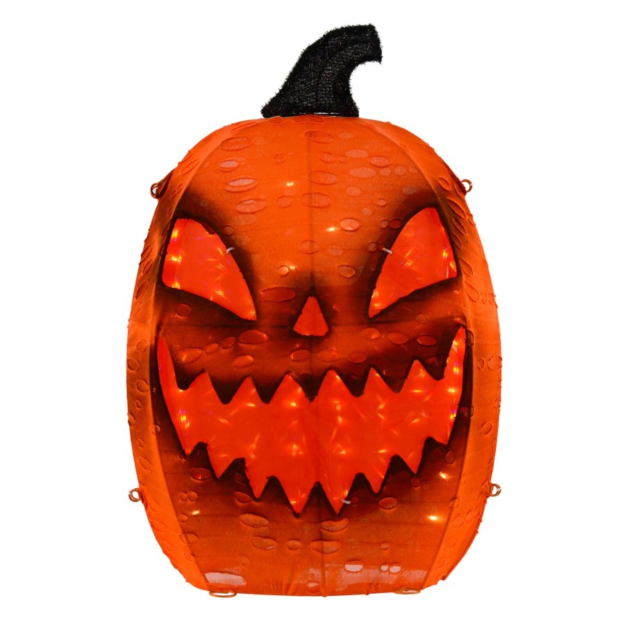 3D Light Up Scary Pumpkin LED Outdoor Halloween Decoration 64cm