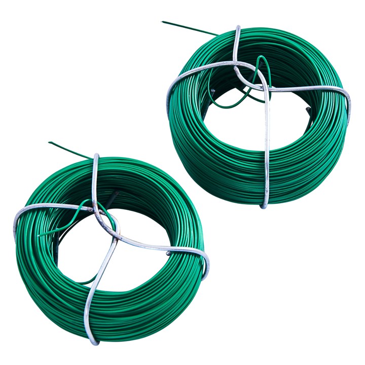 Click to view product details and reviews for 2pc 50m 08mm Plastic Coated Garden Wire Set.