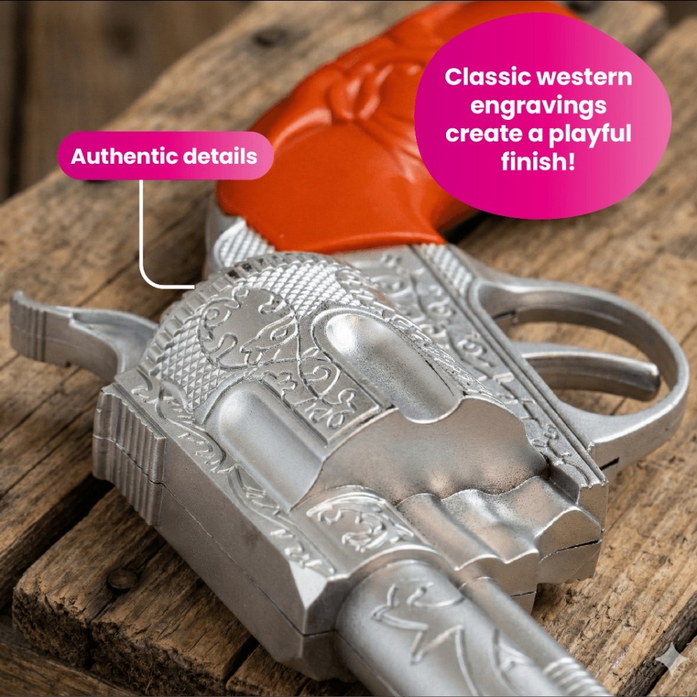 Classic Western Silver Toy Gun Accessory
