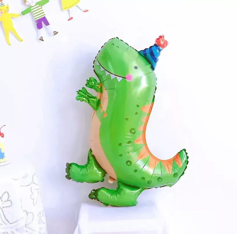 Cute Dinosaur Foil Balloon - Self-Sealing, Reusable Party Decor