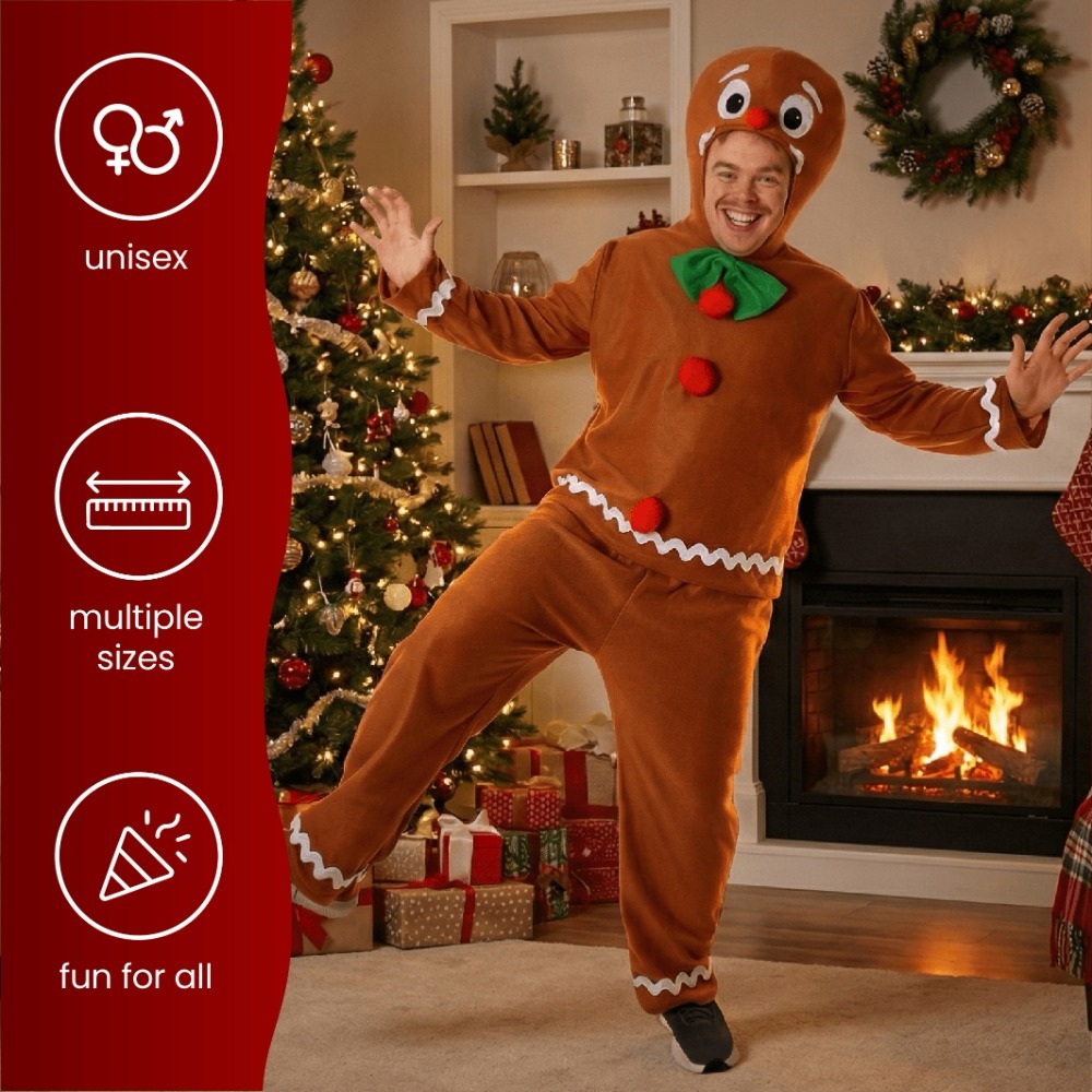 Men's Gingerbread Man Costume