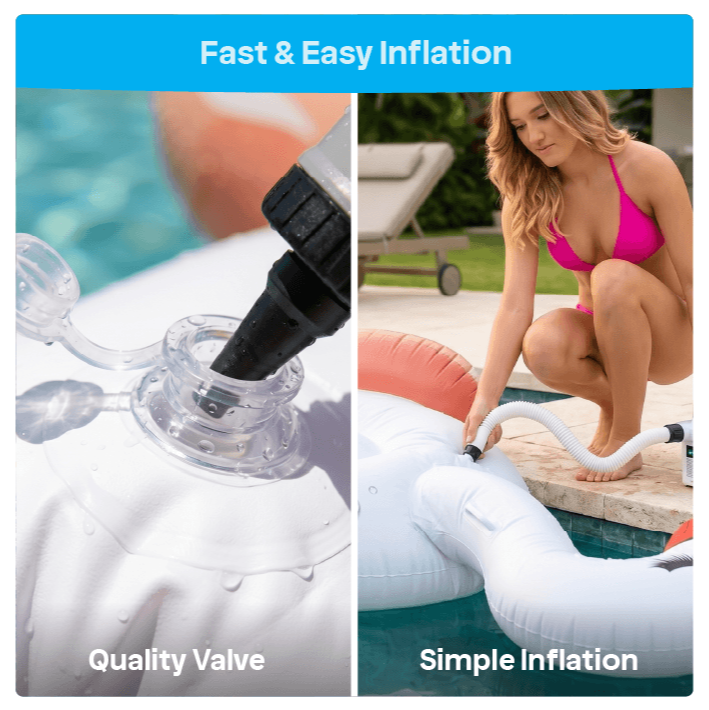 Giant Inflatable Swan Pool Float | Large 6ft Blow Up Swimming Ring Lounger for Pool & Beach | Adult & Kids Summer Float