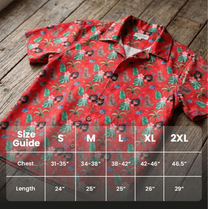 Adults Hawaiian Costume | 2 Pcs | Unisex Red Hawaiian Print Shirt & Sailor Hat