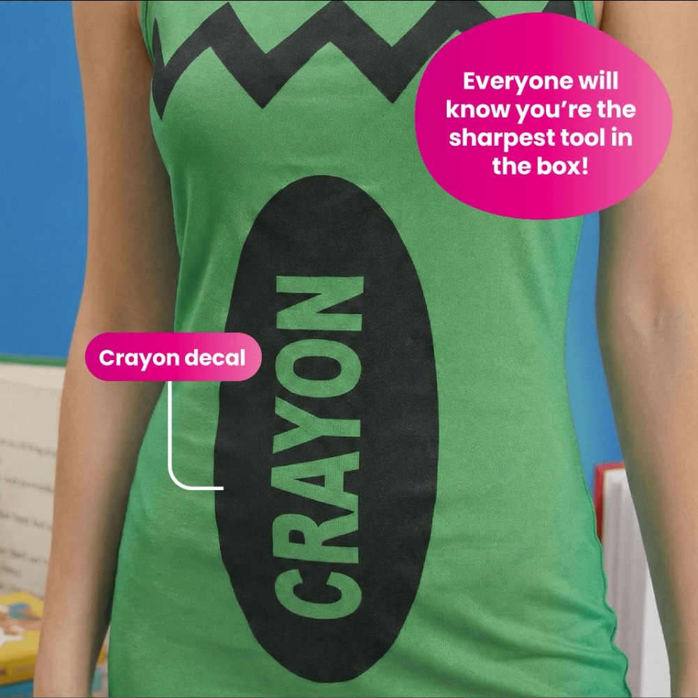 Ladies Green Crayon Dress