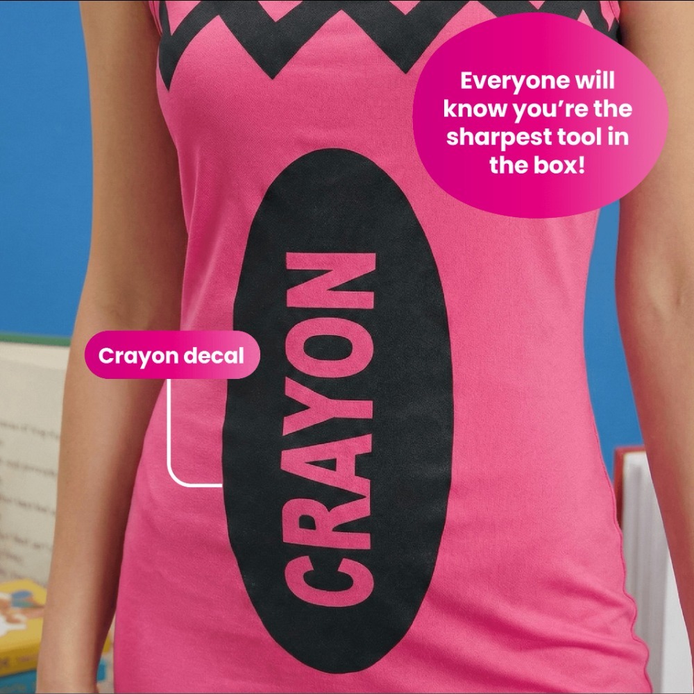 Ladies Pink Crayon Dress