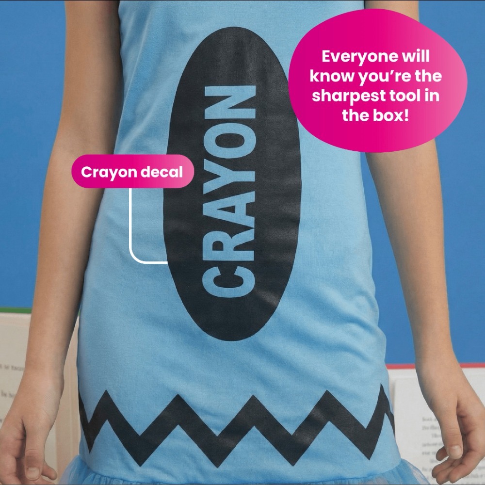 Girls Blue Crayon Dress
