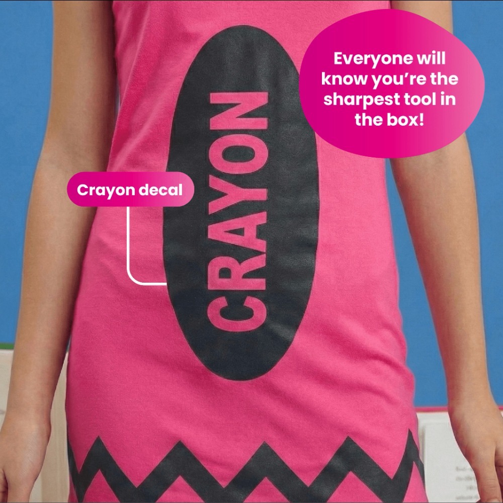 Girls Pink Crayon Dress