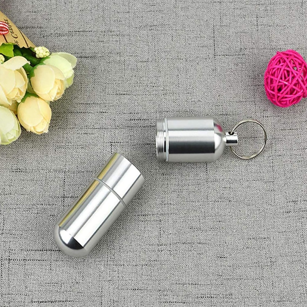 Silver Waterproof Cigarette Case with Keyring - Stylish & Durable