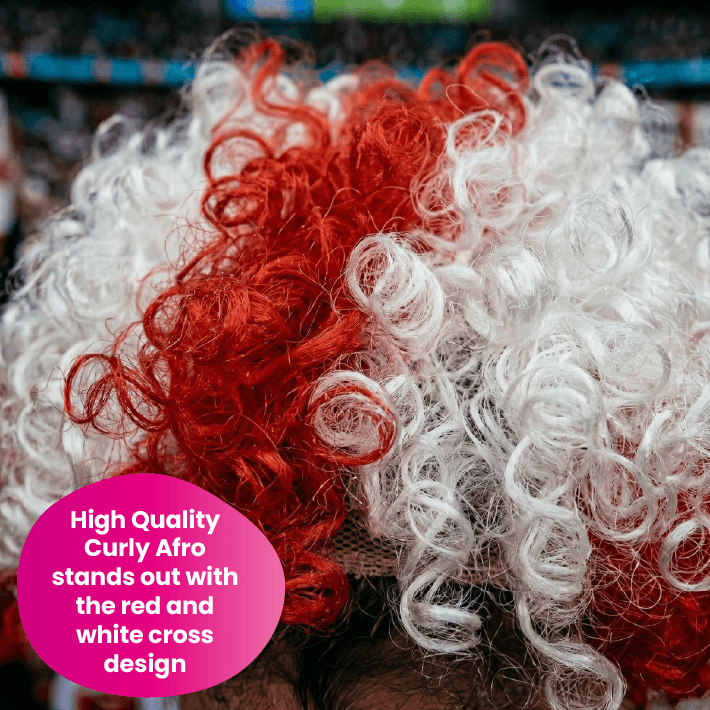 England Supporters Afro Wig