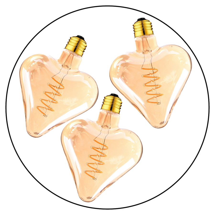 Click to view product details and reviews for 3 Pack Led Soft Light Heart E27 4w Filament Glass Retro Warm White1016.