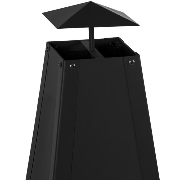 Pyramid Fire Pit 102cm – Modern Outdoor Garden Log Burner Heater