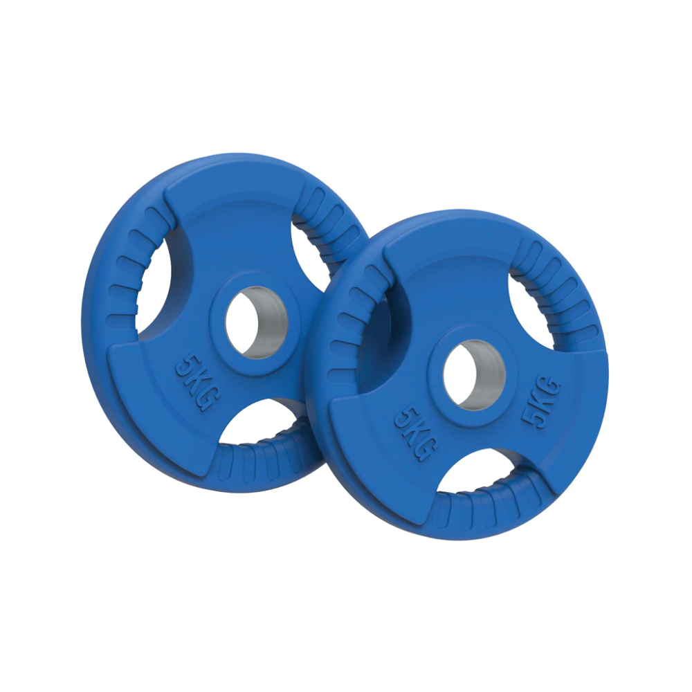 Click to view product details and reviews for Olympic Tri Grip Rubber Weight Plates Colour Pairs Sets 5 Kg Pair.