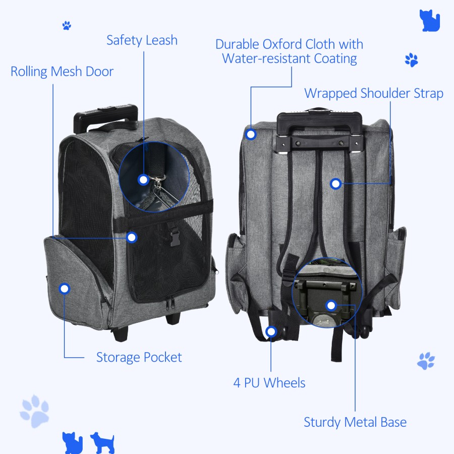 PawHut Pet Travel Backpack Bag Cat Puppy Dog Cazaar