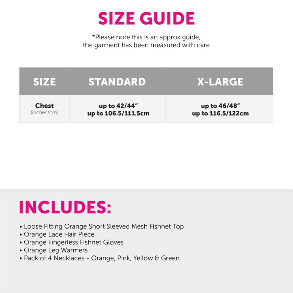 Adults Orange 1980's Set