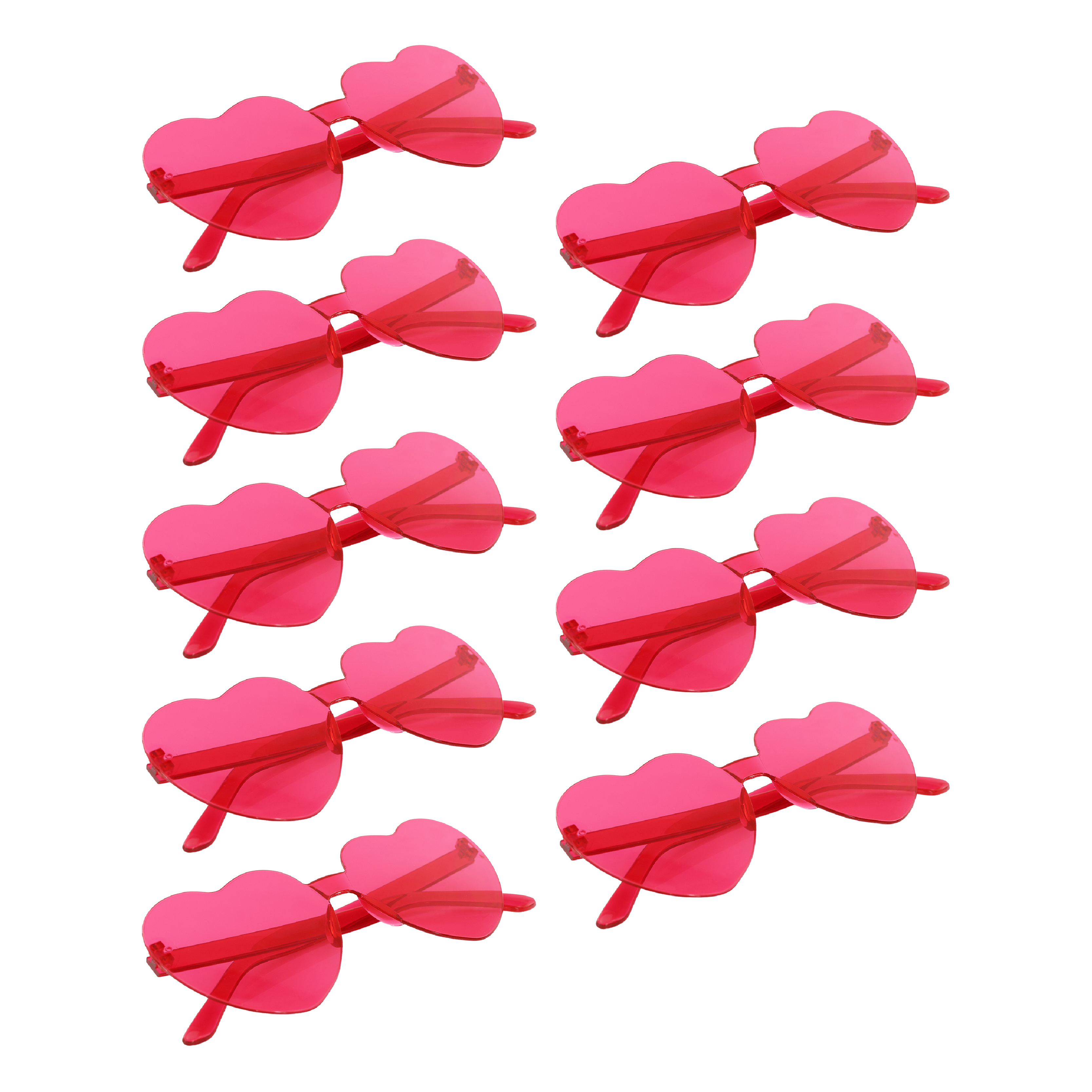 Click to view product details and reviews for Pink Heart Shaped Glasses Pack Of 9.