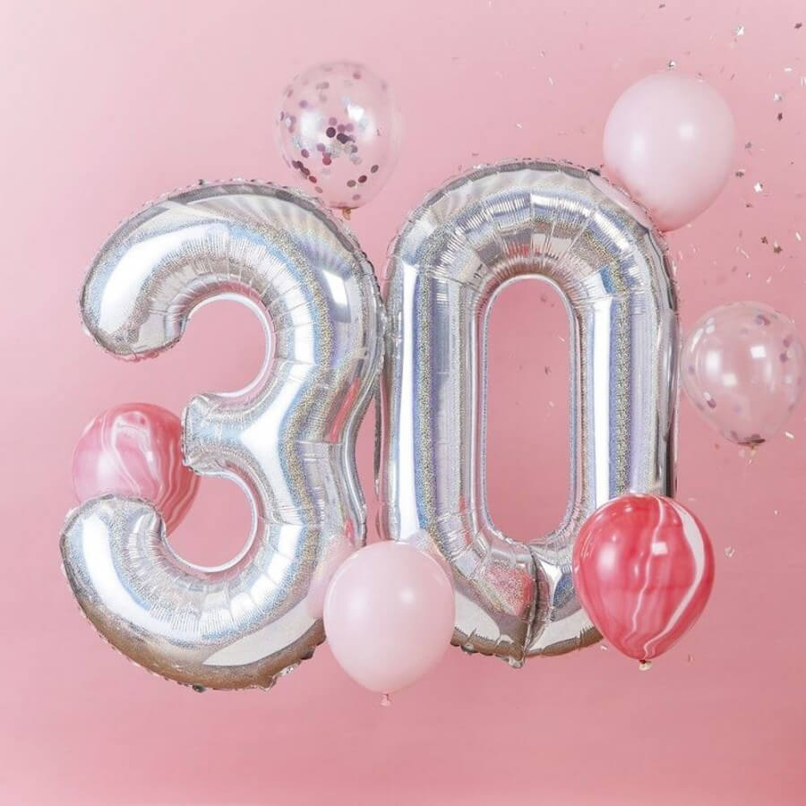 Click to view product details and reviews for 30th Birthday Foil Balloon Kit.