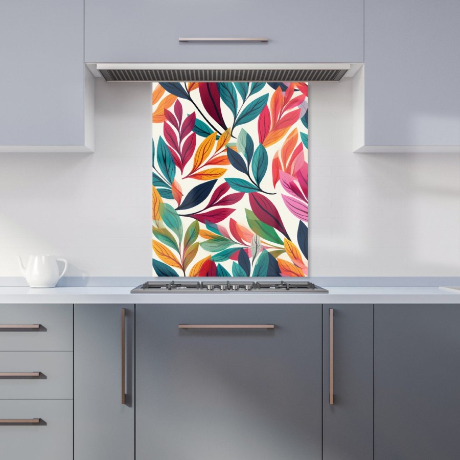 Click to view product details and reviews for Bright Leaves Pattern Kitchen Splashback W600mm X H750mm.
