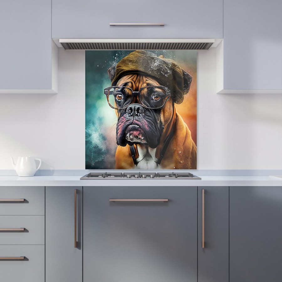 Click to view product details and reviews for Boxer Dog Splashart Kitchen Splashback W700mm X H650mm.