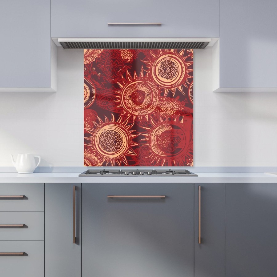 Click to view product details and reviews for Abstract Red Moon And Sun Kitchen Splashback W700mm X H650mm.