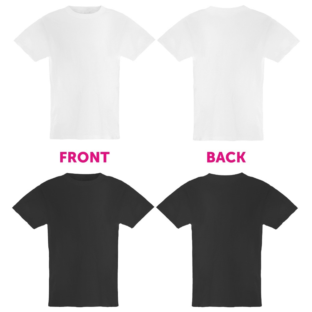 4 Pack Black & White Crew Neck T Shirt