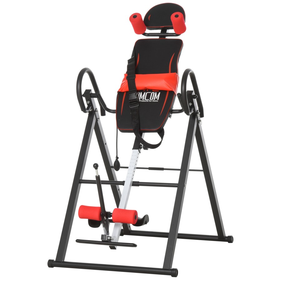 HOMCOM Adjustable Gravity Inversion Table w/ Safety Belt For Muscle Pain Relief