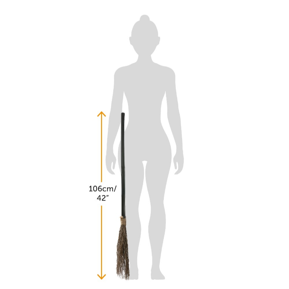 Child's Kind Witch Costume | 5 Pcs | Skirt, Hat, Broom, Plait & Wand