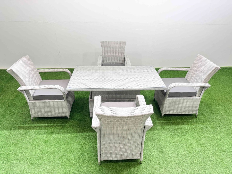 Click to view product details and reviews for Fimous Outdoor Rattan Garden Furniture Set Patio 4 Chairs Plus Height Adjustable Dining Table Sets Light Grey Mixed. Click to view product details and reviews for Fimous Outdoor Rattan Garden Furniture Set Patio 4 Chairs Plus Height Adjustable Dining Table Sets Light Grey Mixed.