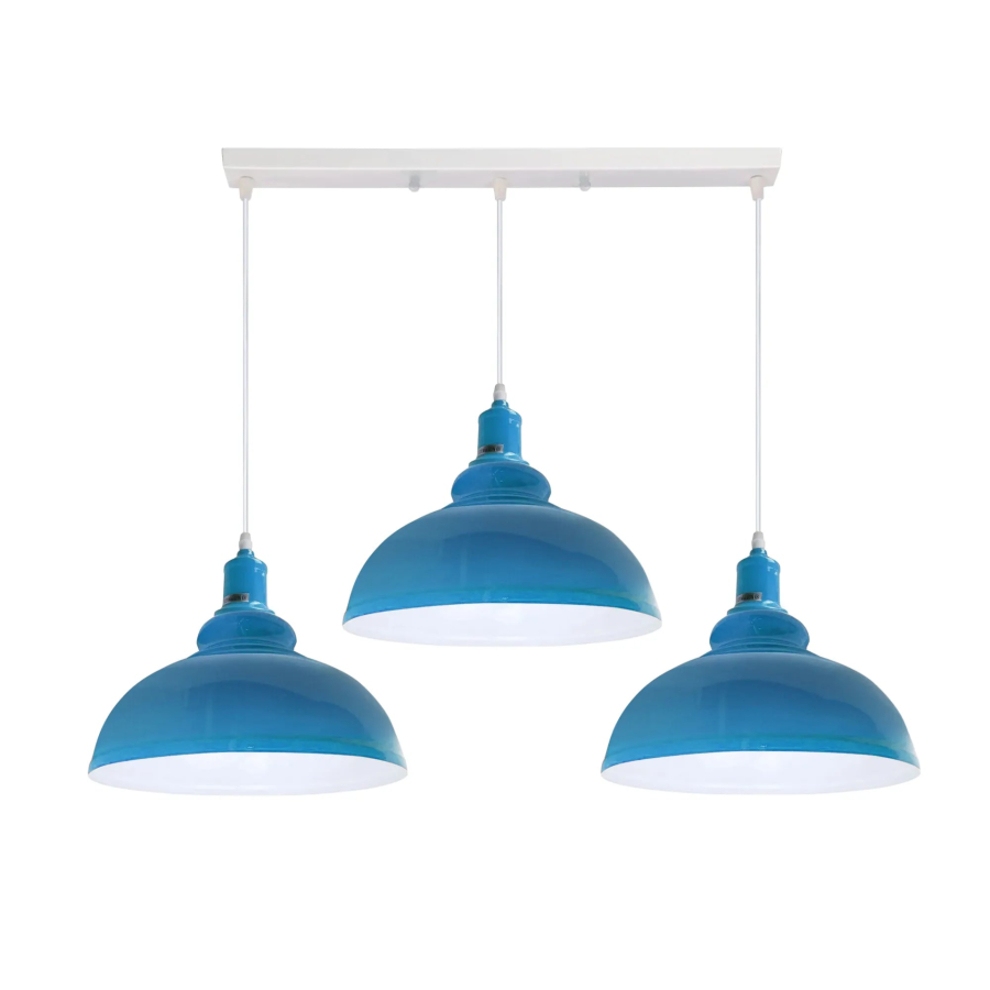 3 Way Vintage Ceiling Curvy Hanging E27 Pendant Light Fixture4299 Yes White
