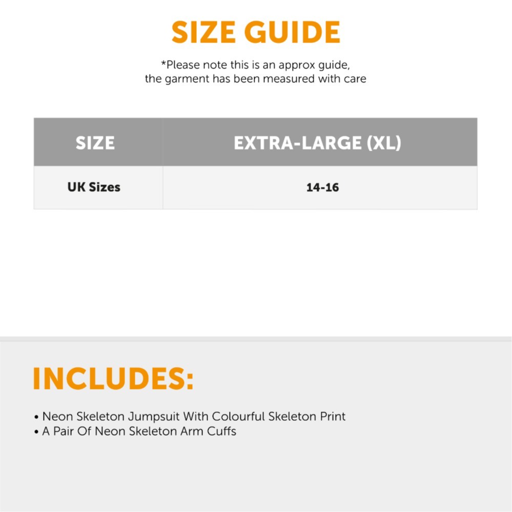 Ladies Neon Skeleton Halloween Suit