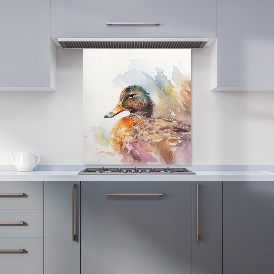 Click to view product details and reviews for Mallard Watercolour Kitchen Splashback W700mm X H750mm.