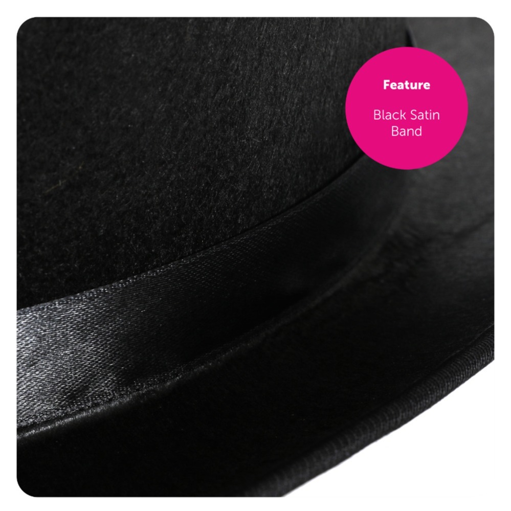 Top Hat & Cane Set | Felt Top Hat & Gold Cane