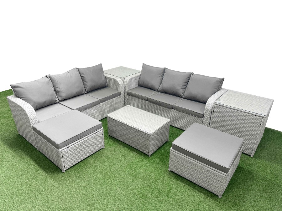 Click to view product details and reviews for Fimous Outdoor Garden Furniture Sets 8 Seater Wicker Rattan Furniture Sofa Sets With Rectangular Coffee Table High Back Lounge Sofa 2 Big Footstool 2. Click to view product details and reviews for Fimous Outdoor Garden Furniture Sets 8 Seater Wicker Rattan Furniture Sofa Sets With Rectangular Coffee Table High Back Lounge Sofa 2 Big Footstool 2.