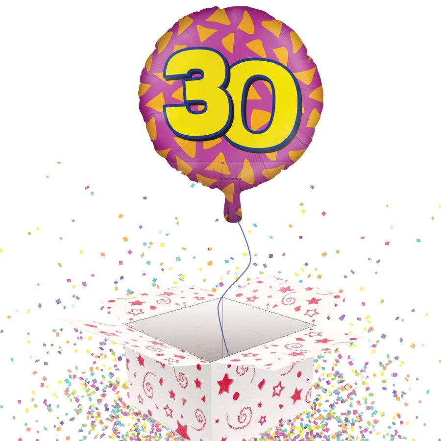 Click to view product details and reviews for 30th Birthday Colourful Foil Balloon 46cm Balloon In A Box.