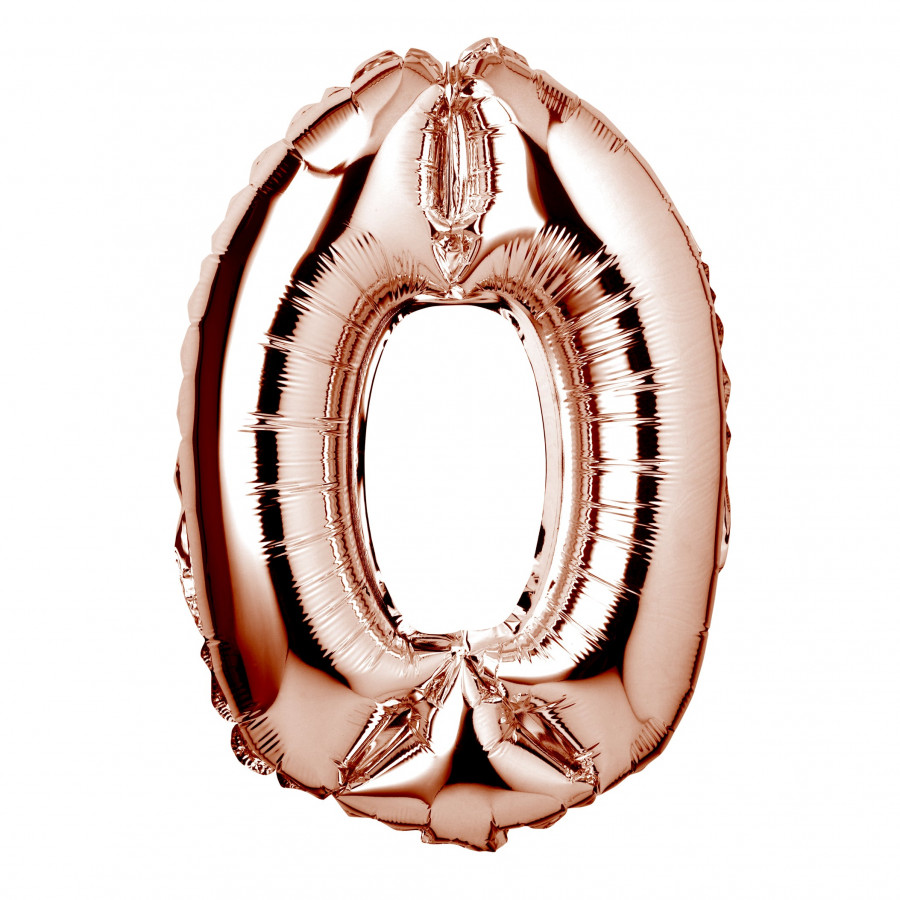 Click to view product details and reviews for 34 Giant Foil Rose Gold Number 0 Balloon.