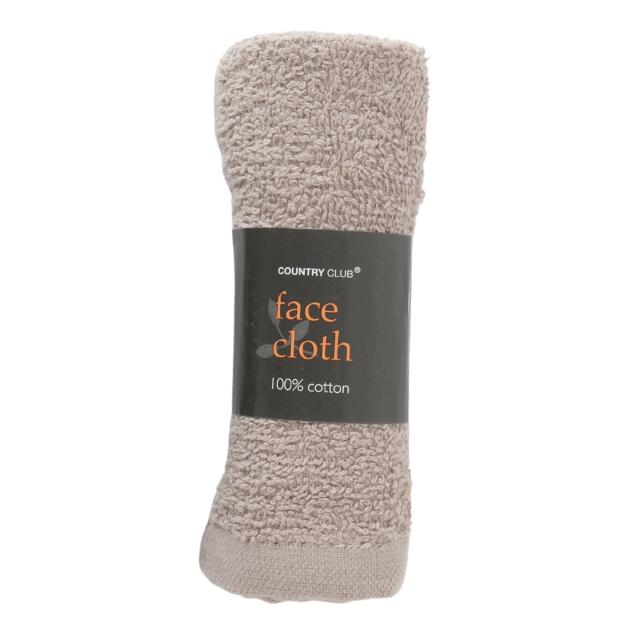 Country Club Super Soft 100% Cotton Face Cloth Flannel Gentle 30X30cm - Beige