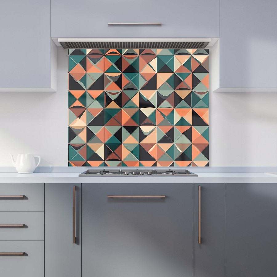 Geometric Print Pattern Kitchen Splashback