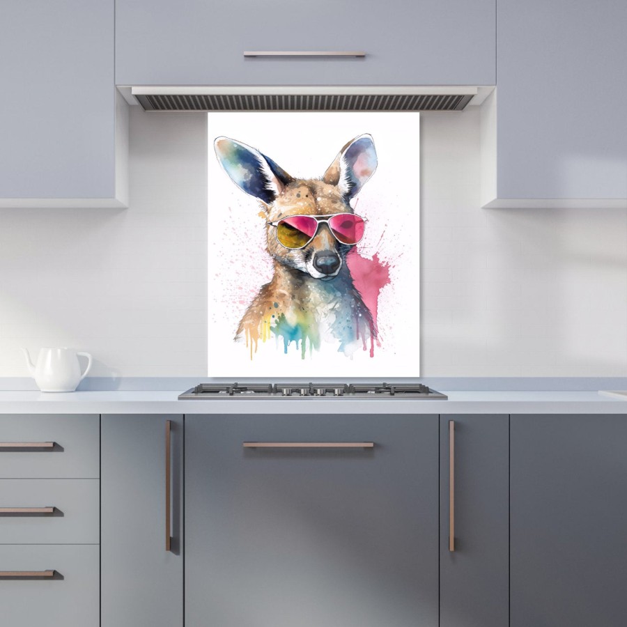 Click to view product details and reviews for Wallaby In Pink Glasses Kitchen Splashback W600mm X H750mm.